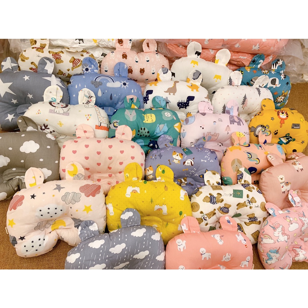 Gối Lõm Bunny Chống Méo Đầu Cho Trẻ Sơ Sinh
