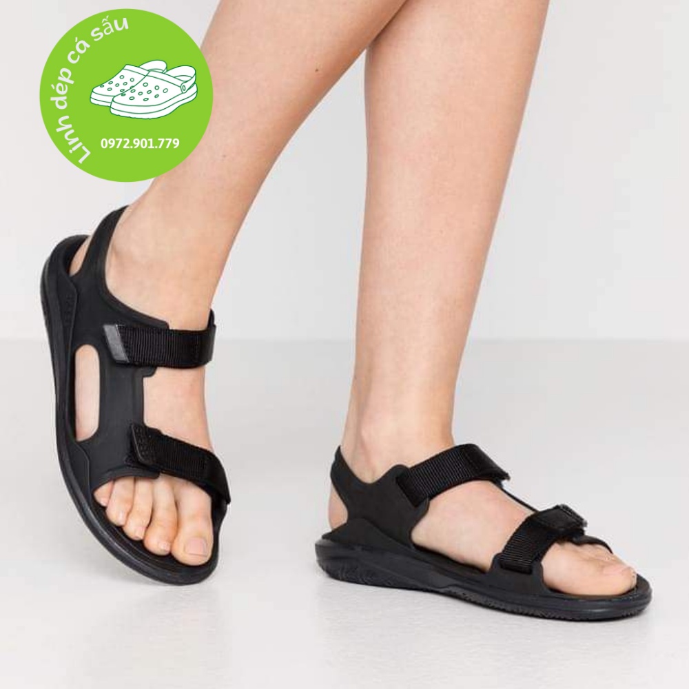 Sandal nhựa cross nam exprestion quai dán màu đen tuyền êm, nhẹ, thoáng, hàng xịn, full box