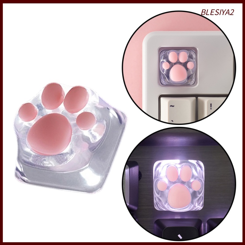 [BLESIYA2] Transparent Gaming Key Caps Cat Paw Keycaps Machinery Keyboard keycaps Base