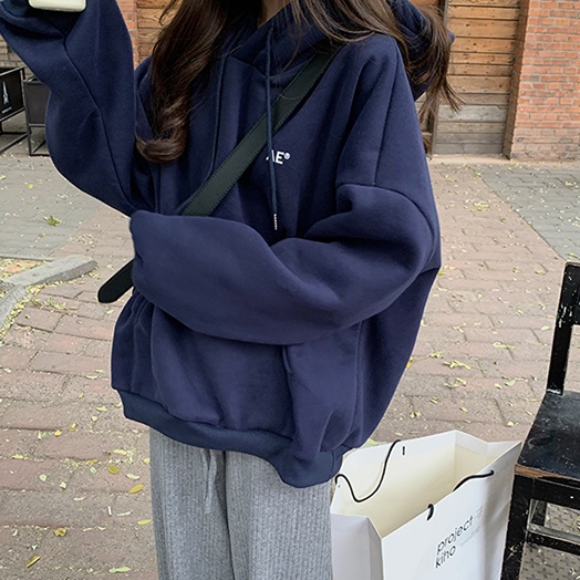 Áo Khoác Hoodie Đệm Lông Cừu Phong Cách Hàn Quốc Thời Trang Mới 2022 Dành Cho Bạn Nữ