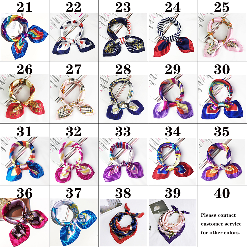 Khăn lụa vuông 50-60 # 100 màu sắc chất lượng