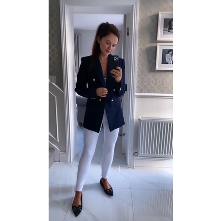 Pass áo blazer zara cực đẹp màu xanh than sz S