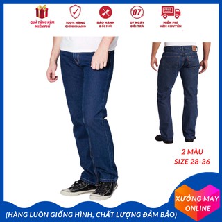 Quần jeans nam cao cấp ống suông trung niên hàng xịn có co dãn size từ 28 đến 36-XM032