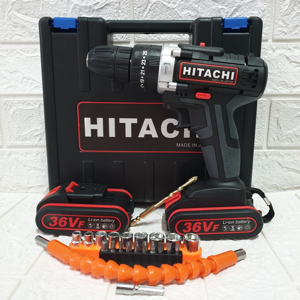 [CHÍNH HÃNG] [Tặng bộ 22 chi tiết] Máy Khoan Pin Hitachi 36V 3 Chức Năng - Khoan Bê Tông - Bắt Vít - Hitachi 36V