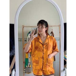 Pijama đùi bò sữa lụa mango