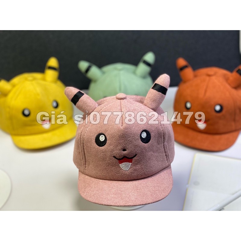 nón kết nhí trẻ em picachu dể thương 6tháng đến 2tuổi