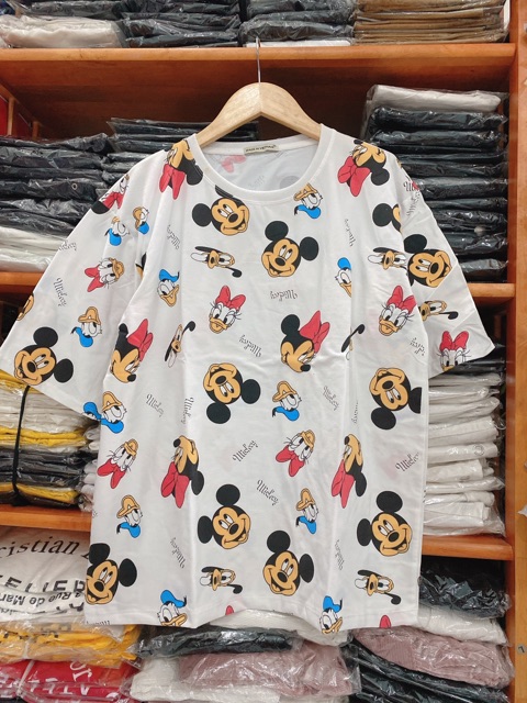 áo thun nữ in hình form rộng giấu quần