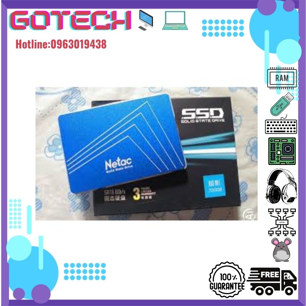 Ổ Cứng SSD Netac 120GB 128GB 256GB - Hàng Chính Hãng, Full Box, Bảo Hành 36 Tháng | BigBuy360 - bigbuy360.vn