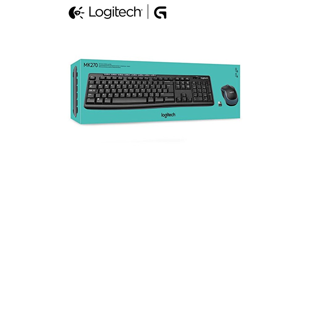 Bộ Bàn Phím Và Chuột Không Dây Logitech MK270r - Hàng chính hãng