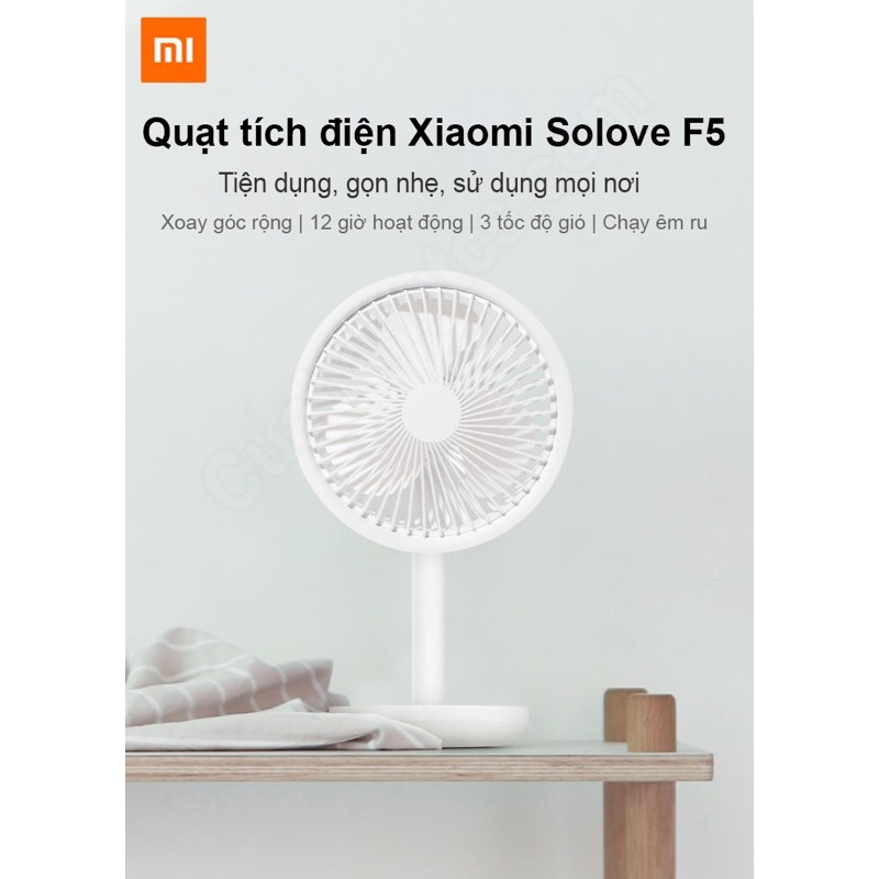 Quạt Tích điện thông minh Xiaomi Solove F5 - BH 12 Tháng | WebRaoVat - webraovat.net.vn