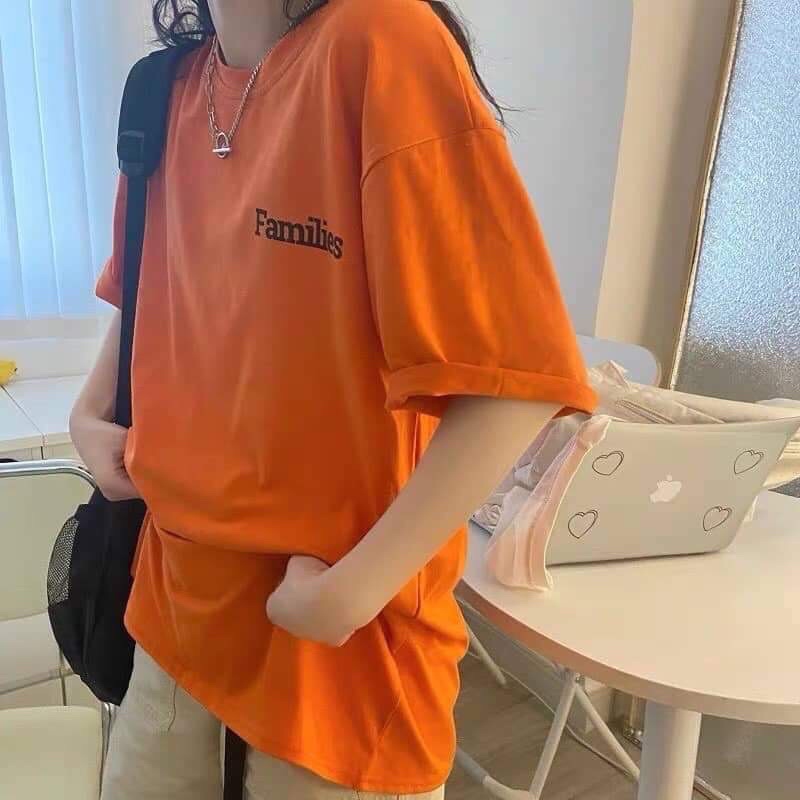 Áo thun nữ nam families tay lỡ form rộng, áo phông nam nữ Oversize Unisex chất cotton mềm mịn.