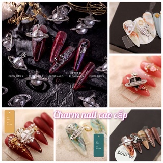 Charm hành tinh đá nail cao cấp đính móng tay nghệ thuật