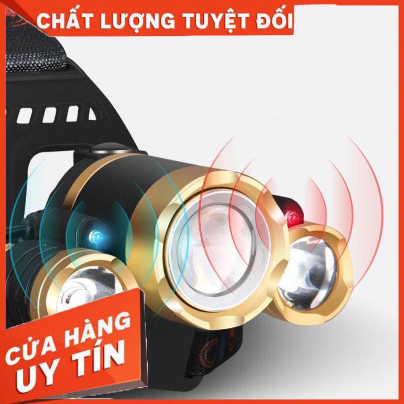 [XẢ KHO+FREE SHIP] Đèn đội đầu 3 bóng và 3 chế độ linh hoạt