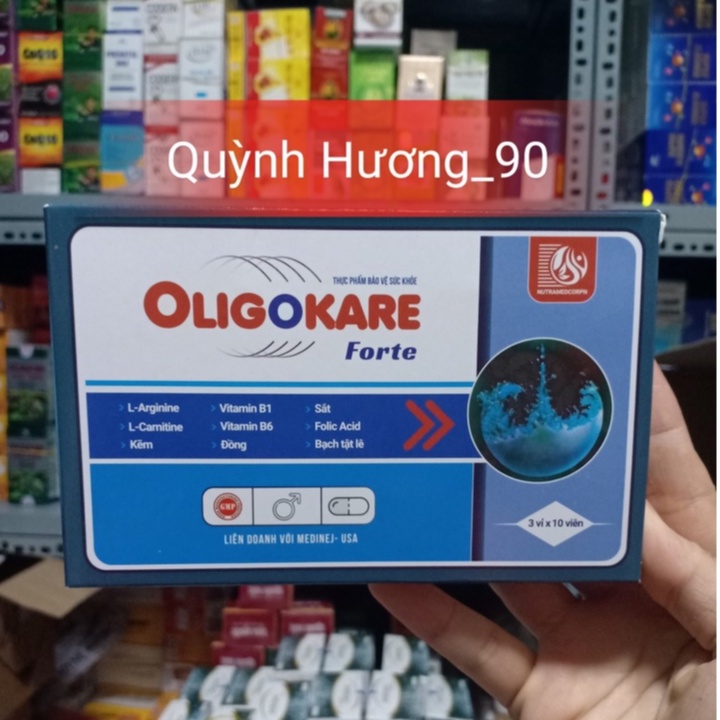 OLIGOKARE Forte hộp 30 viên mẫu mới nhất hỗ trợ sức khỏe nam giới