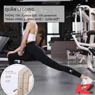 Quần legging cạp cao, quần legging nâng mông co giãn 4 chiều