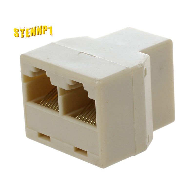 RJ45 3 Way Network Cable Splitter Extender Plug Coupler