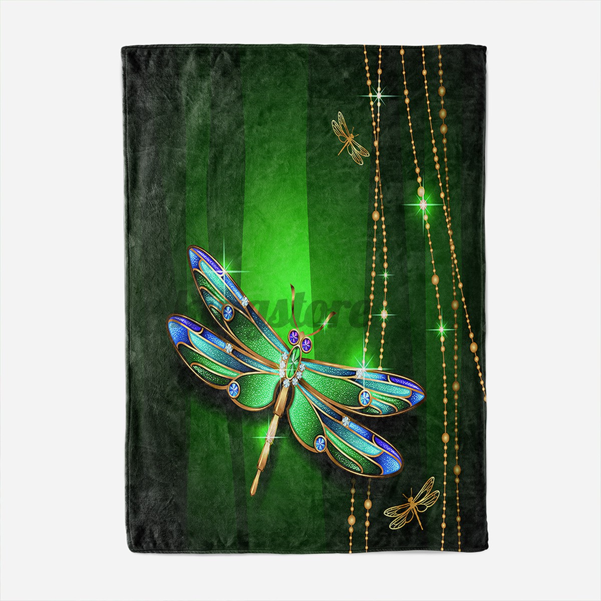 150x200CM Big Size 3D Dragonfly Printing Plush Fleece Blanket Adult Fashion Quilts Home Office Washable