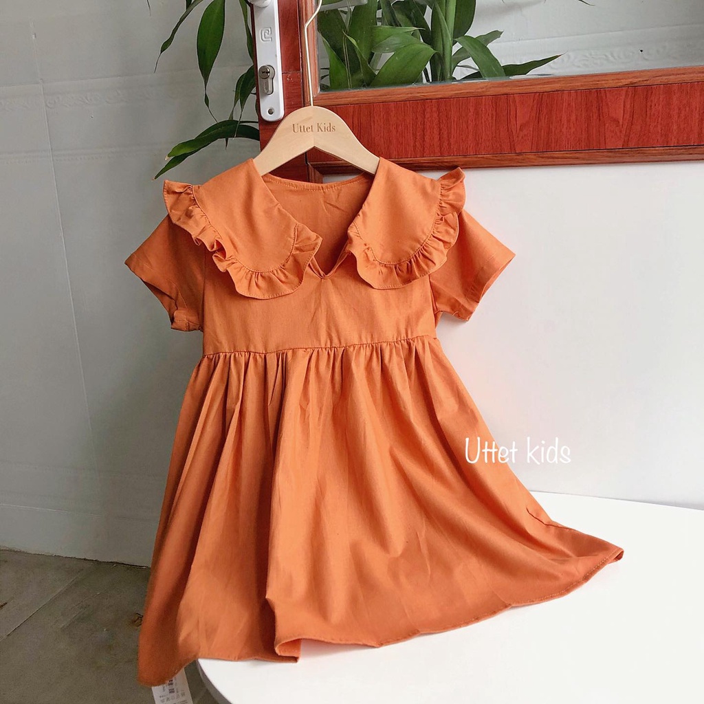 [Ảnh thật] THỜI TRANG TRẺ EM HÀN QUỐC - VÁY CỔ BÈO PHÙ HỢP CHO BÉ GÁI