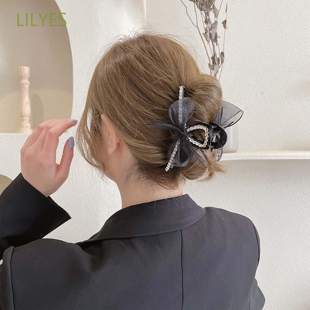 Kẹp tóc nơ lưới thời trang Hàn Quốc nhiều màu sắc cho nữ