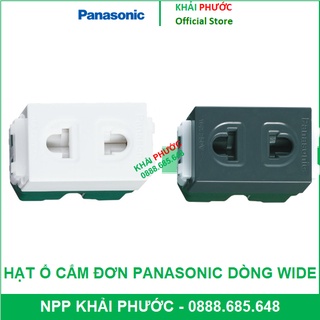 HẠT Ổ CẮM ĐƠN 2 CHẤU CÓ MÀN CHE WIDE PANA PANASONIC WEV1081SW WEV1081-7SW WEV1081H TRẮNG ĐEN - KHẢI PHƯỚC ELECTRIC