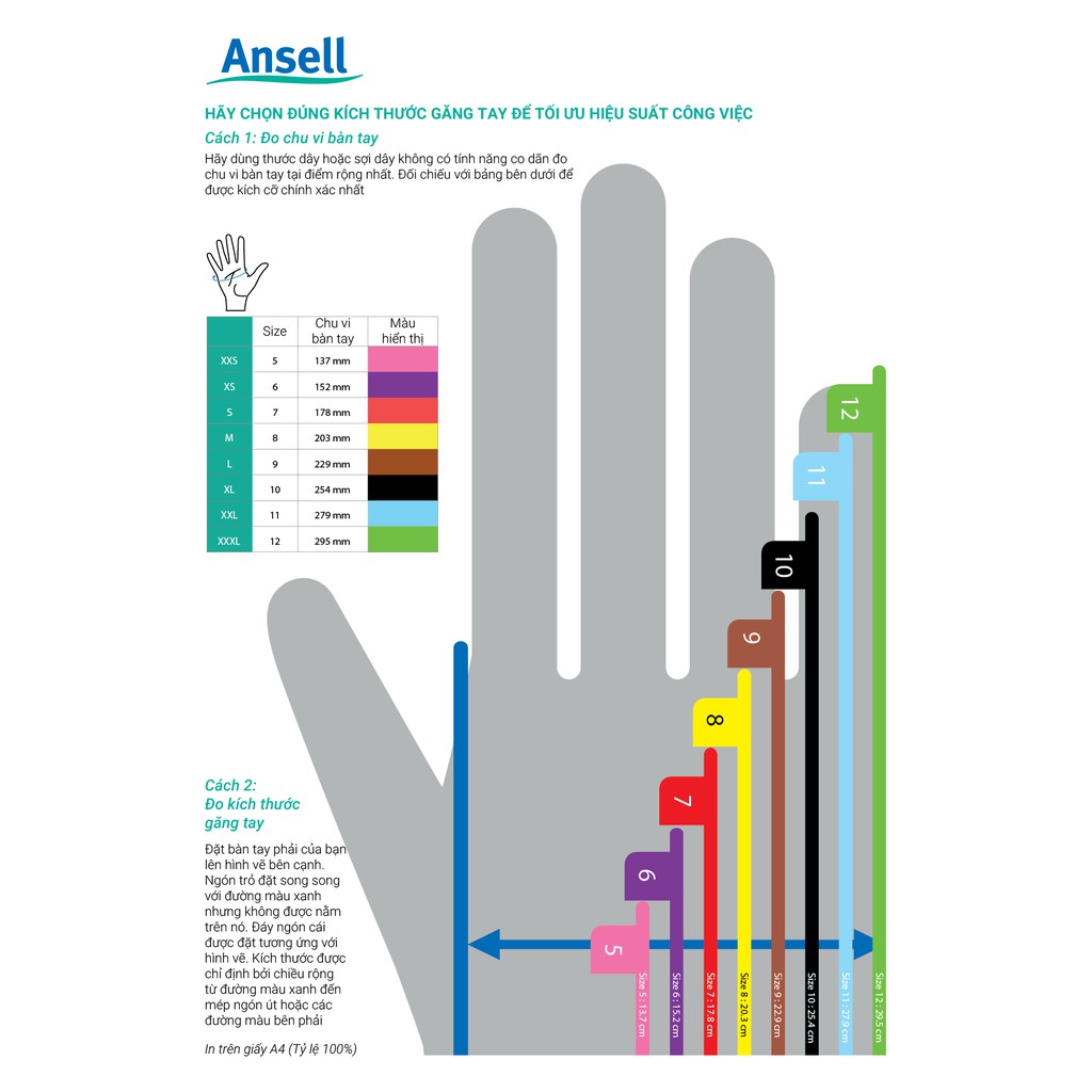 Găng Tay Bảo Hộ Chống Kiềm - Muối - Dầu - Axit - Cồn - Chất Ăn Mòn Ansell 29-865