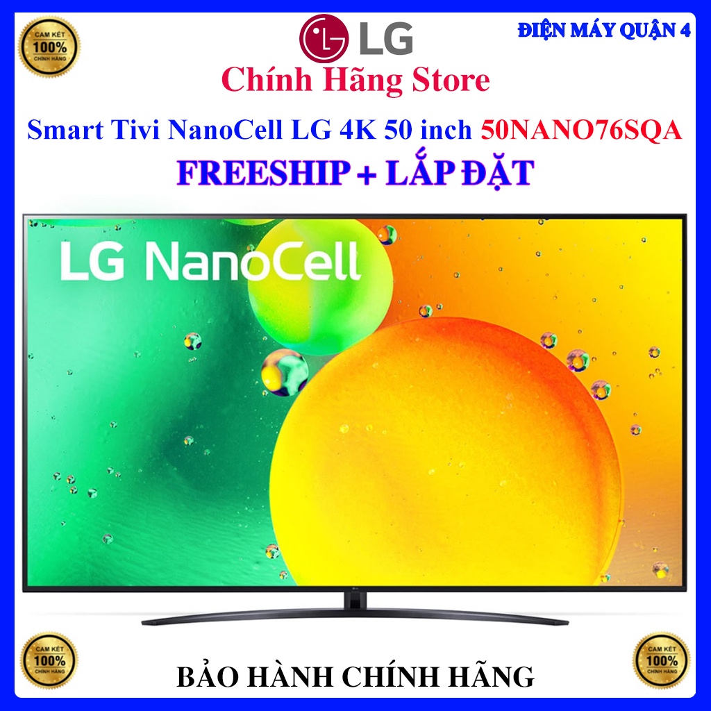 Smart Tivi NanoCell LG 4K 50 inch 50NANO76SQA
