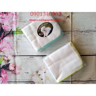Gói 10 khăn sữa 5 lớp lớn con chó kim ngân 33*25cm