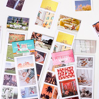 Sticker (hình dán) ảnh set 2 tấm trang trí sổ, album, nhật ký, lưu bút, bullet journal