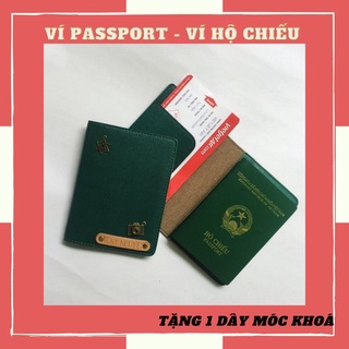 Ví đựng hộ chiếu khắc tên logo miễn phí