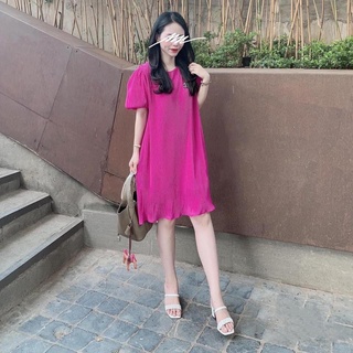 ⚡️KBPL⚡️ VÁY PHỐI CỔ DẬP LI NƠ TAY BỒNG