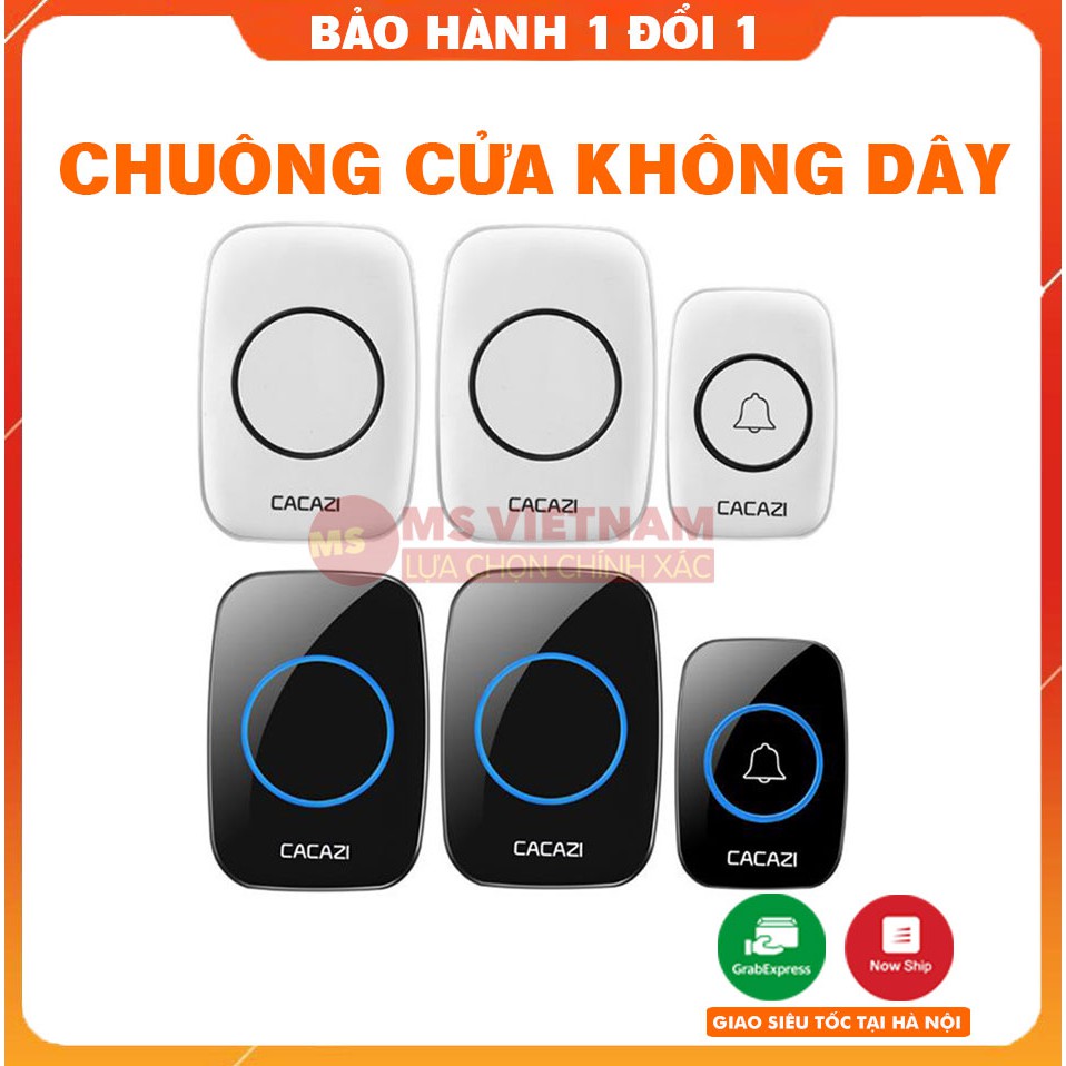 Chuông cửa không dây Cacazi A10 - Dùng pin hoặc điện tiện lợi 220V - MS Plus