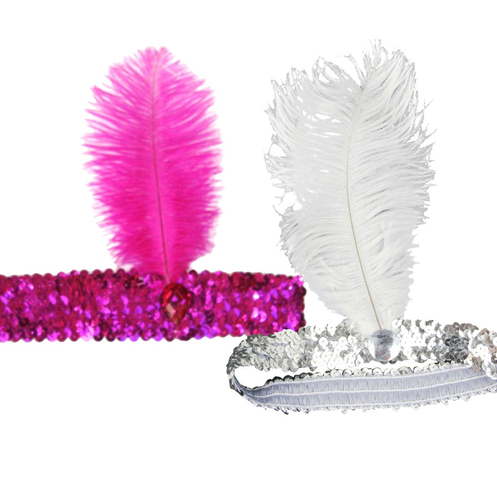 Băng đô phối lông vũ thời trang sành điệu cho nữ