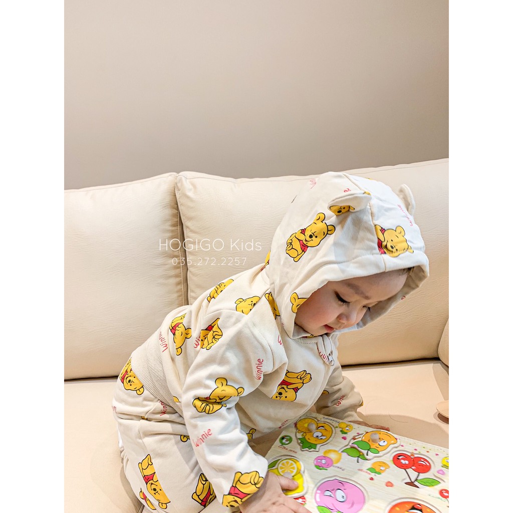 Bộ nỉ HM xuất gấu pooh có mũ siêu yêu