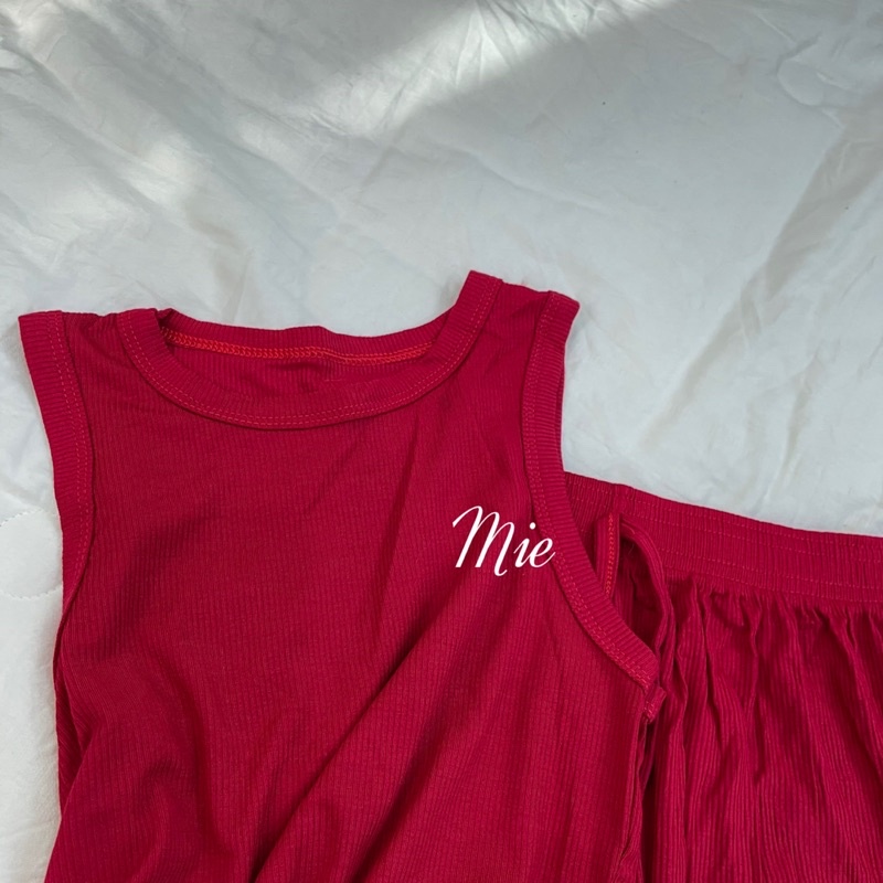 BỘ NGỦ CROPTOP MẶC NHÀ COTTON SIÊU MÁT MIE LOVE | BigBuy360 - bigbuy360.vn