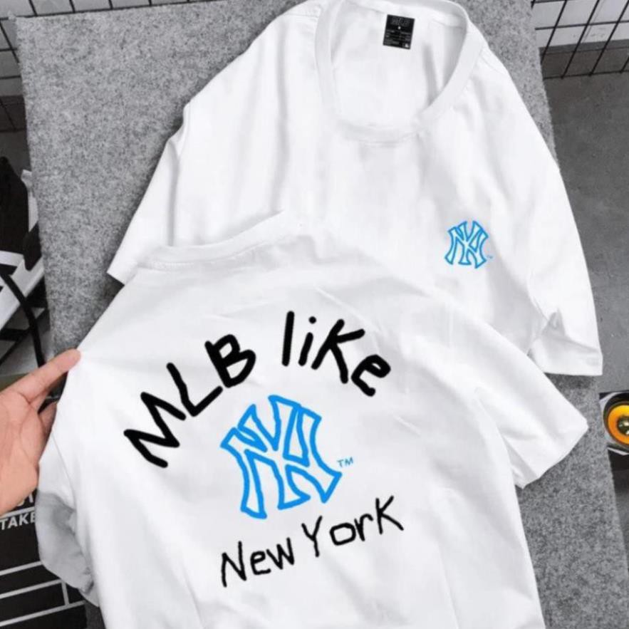 Áo Thun NY Tay lỡ Áo Thun Nam Nữ  MLB LIKE Form Rộng (M7-8)