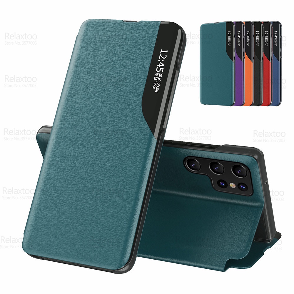 Samung S22 Ultra Case Smart Leather Magnetic Flip Cover For Samsung Galaxy S22 Plus S22Plus 5G Stand Shockproof Fundas