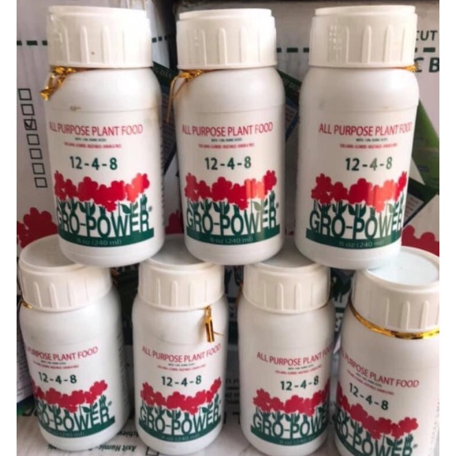 Phân bón lá hữu cơ Gro- Power 12-4-8 chai 240ml