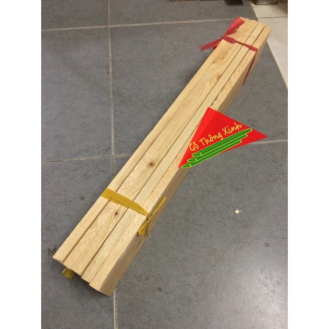 Bó 5 thanh gỗ thông mới đẹp dài 60cm, rộng 10cm, dày 1.5cm