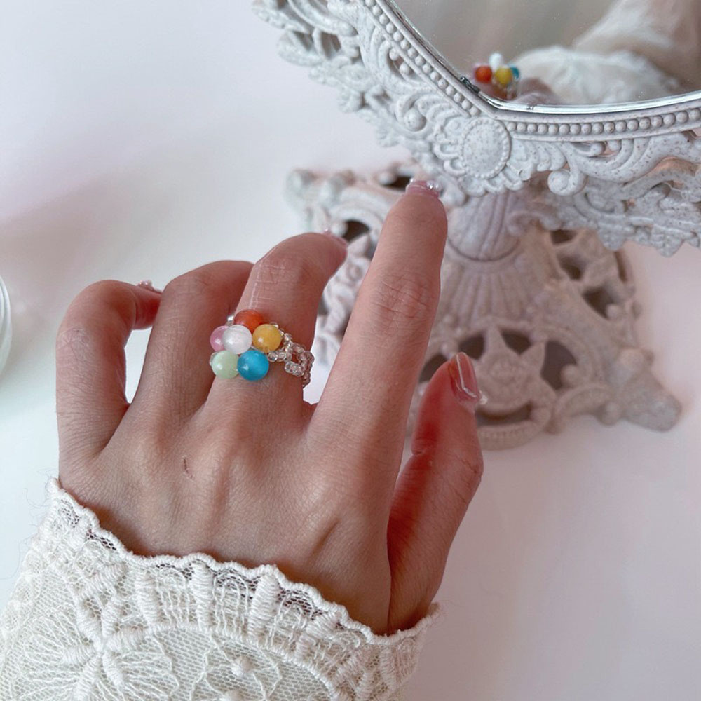 Nhẫn Hình Hoa Đính Đá Opal Nhiều Màu Thời Trang Cho Nữ Dyruidoj1 2021