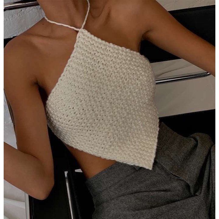 Áo Yếm Hở Lưng Sexy Đan Móc thời trang handmade | BigBuy360 - bigbuy360.vn