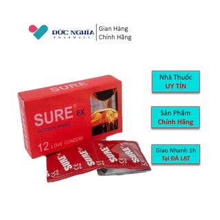 Bao cao su gân gai sure đỏ