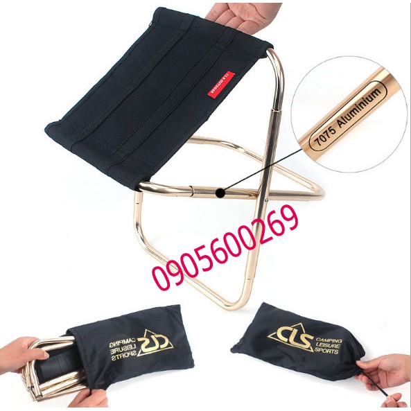 Ghế mini xếp gọn bỏ túi Camping Gold Aluminium 7075