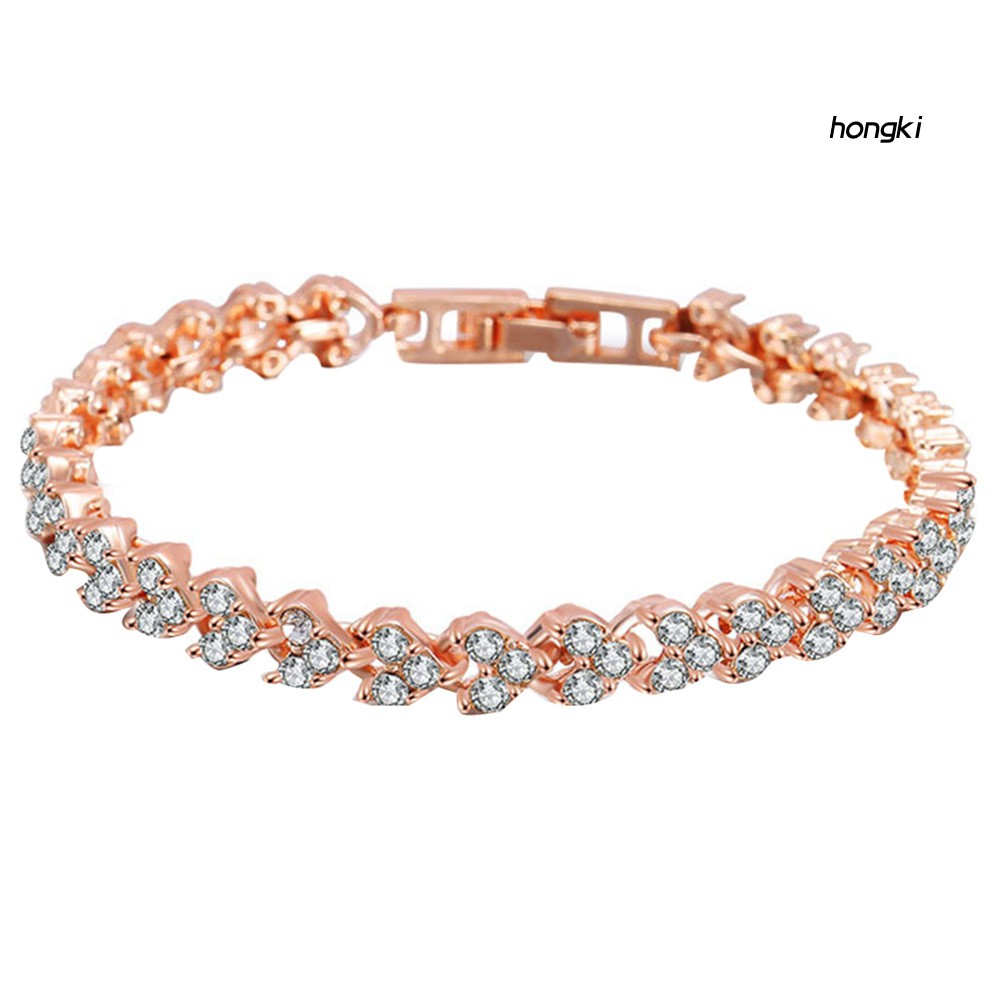 Vòng đeo tay đính kim cương giả sang trọng thời trang cho nữ