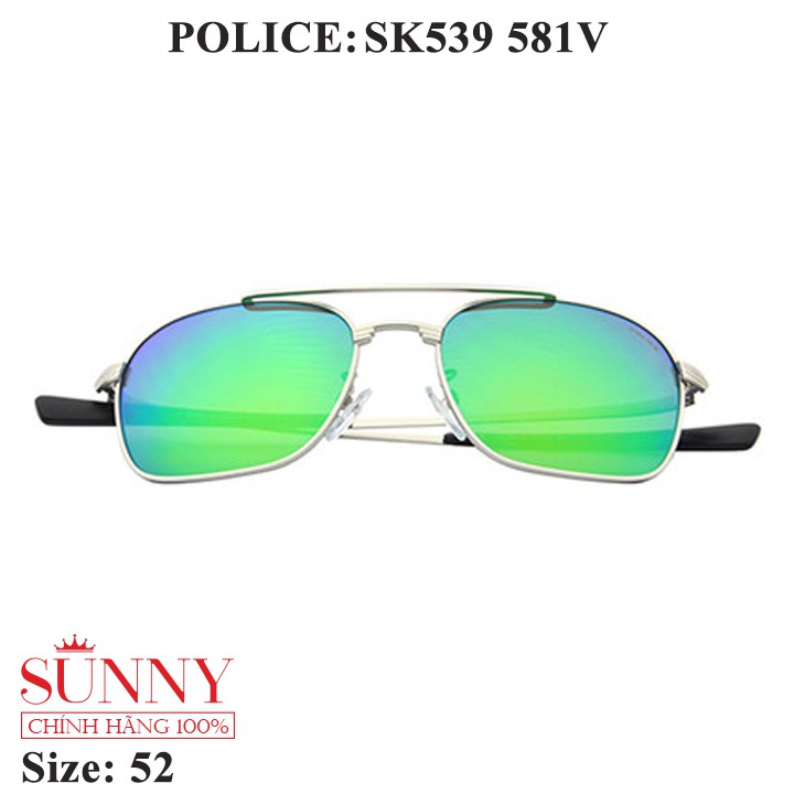 Kính mát thời trang chính hãng nhiều màu Police SK539, thiết kế dễ đeo bảo vệ mắt