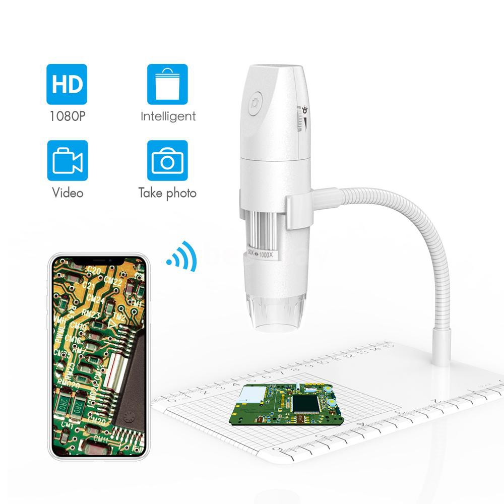 Kính hiển vi mini không dây kết nối wifi 2.0MP có độ nét cao và đèn LED chiếu sáng tiện dụng kèm phụ kiện