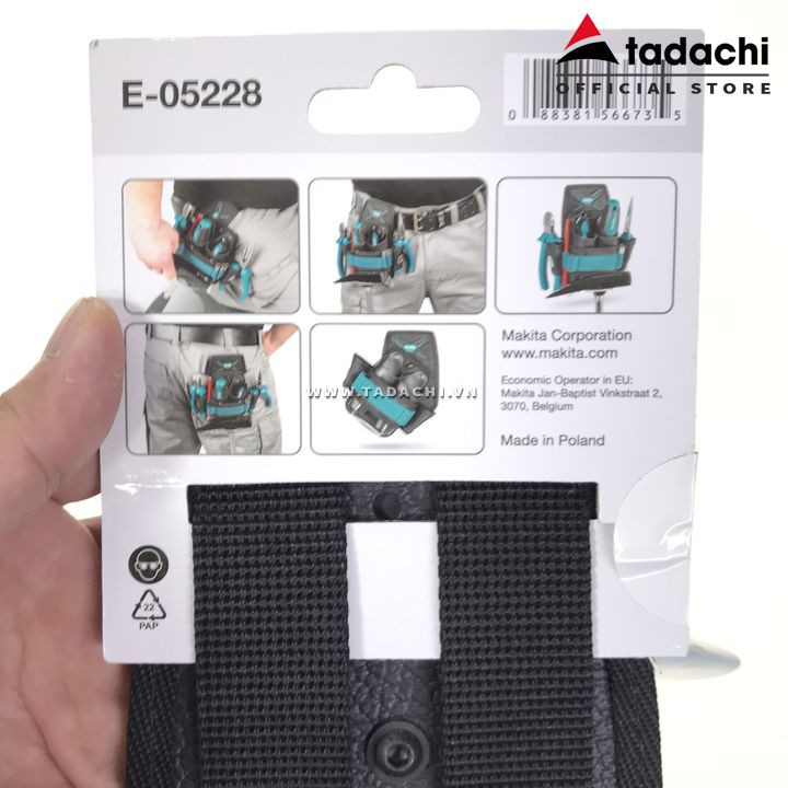 Túi giữ búa và dụng cụ 185x85x205mm Makita E-05228