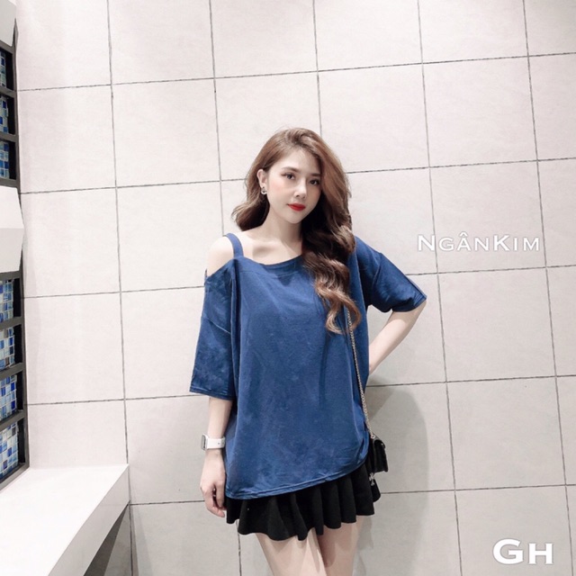 Áo font quai lệch