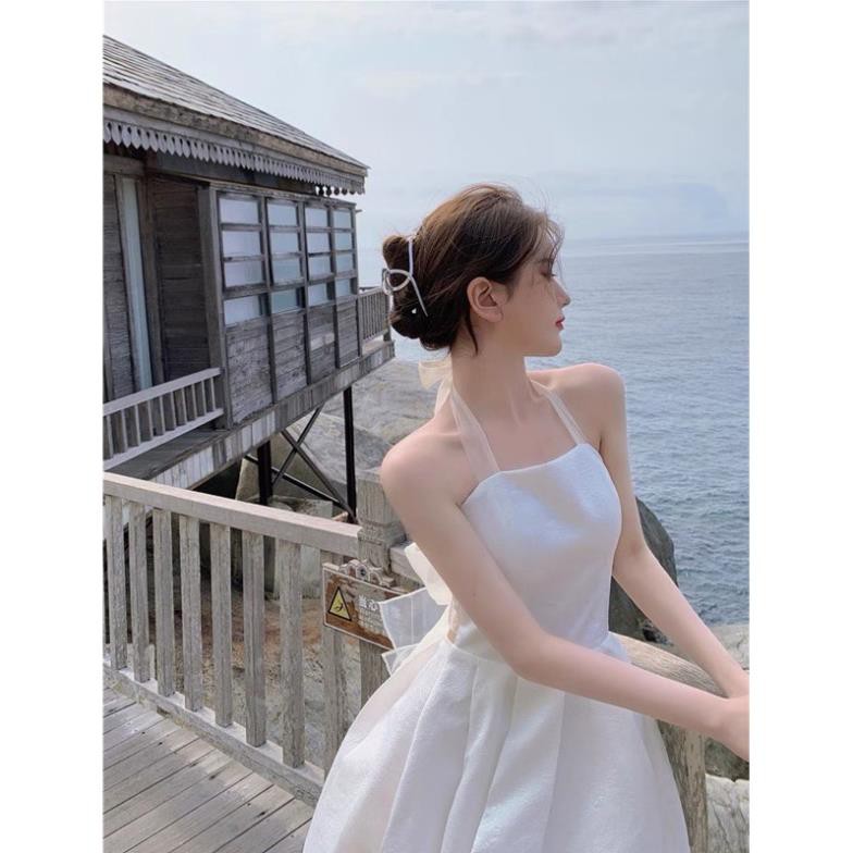 Đầm váy nữ xoè cột nơ mút ngực, Đầm xoè dự tiệc đi chơi | BigBuy360 - bigbuy360.vn