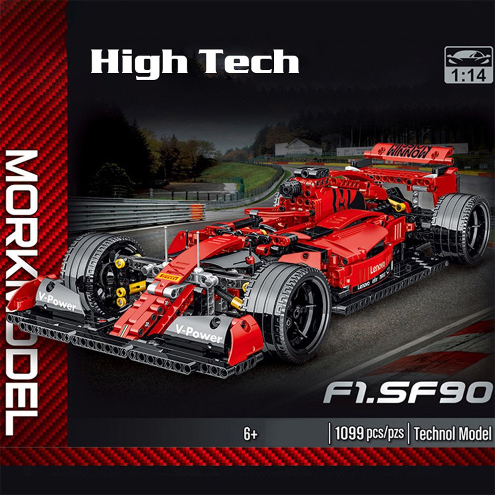 (Có Sẵn) đồ chơi mô hình lắp ráp High Tech 023005 siêu xe đua F1 Racing Car technol model màu đỏ mẫu mới nhất