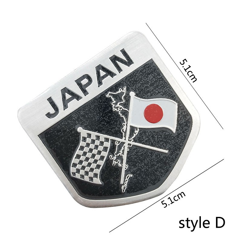 Decal dán trang trí xe hơi hình lá cờ Nhật Bản 3D | BigBuy360 - bigbuy360.vn